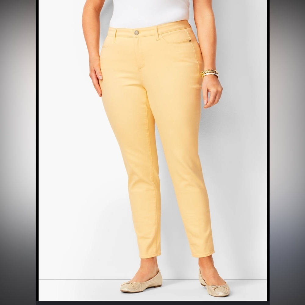 Talbots Women's Ankle Jeans in Soft Yellow